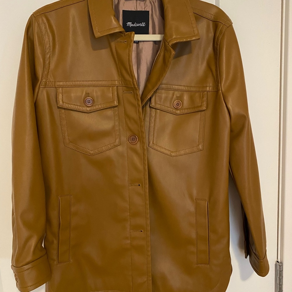 Madewell Faux Leather Shacket